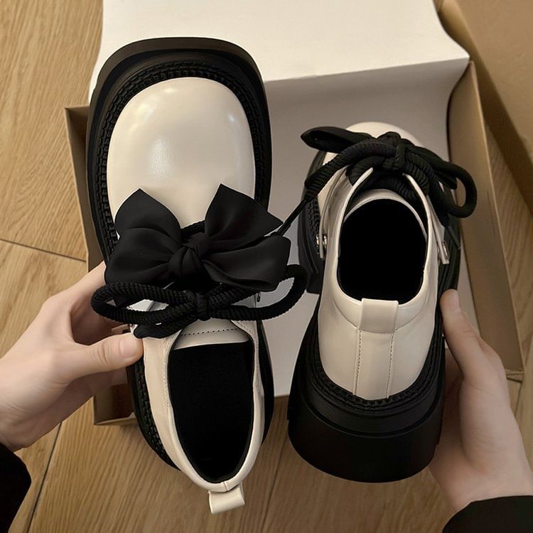 Derby Shoes Lace-Up Platform