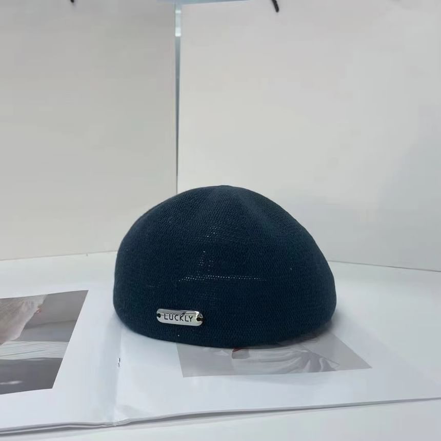 Beret Metal Lettering Hat Plate