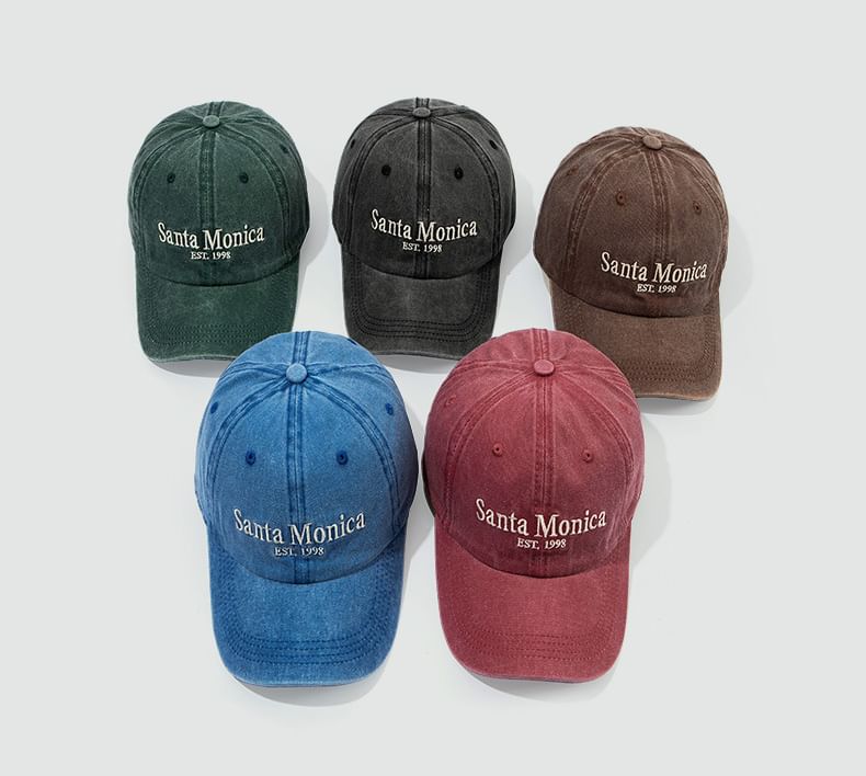 Lettering Baseball Cap Embroidered