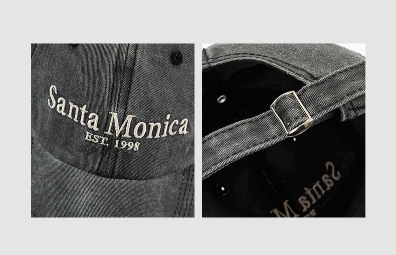 Lettering Baseball Cap Embroidered