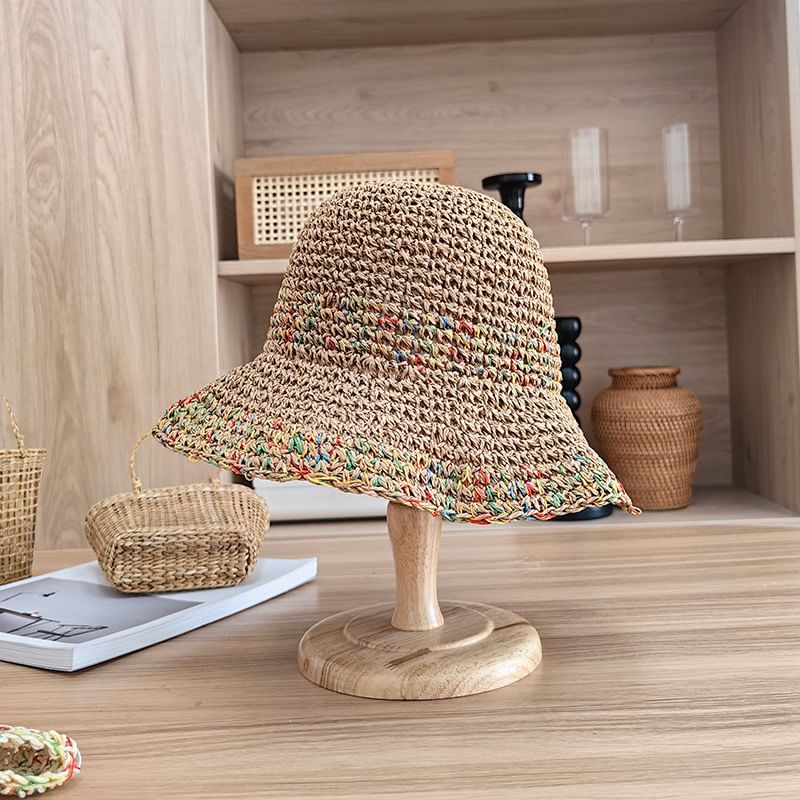 Bucket Straw Hat Melange