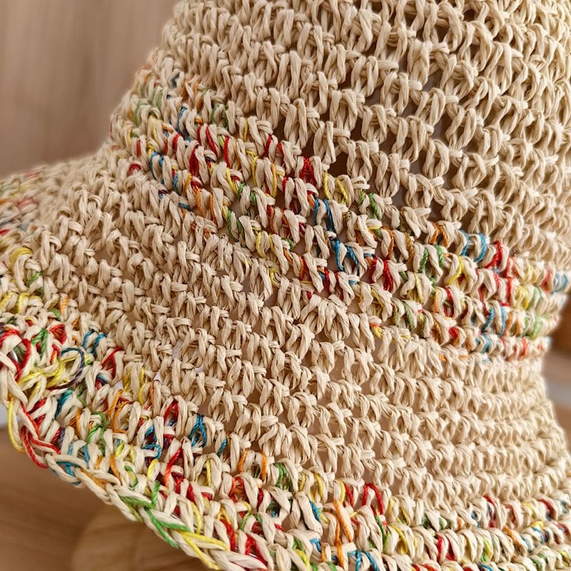 Bucket Straw Hat Melange
