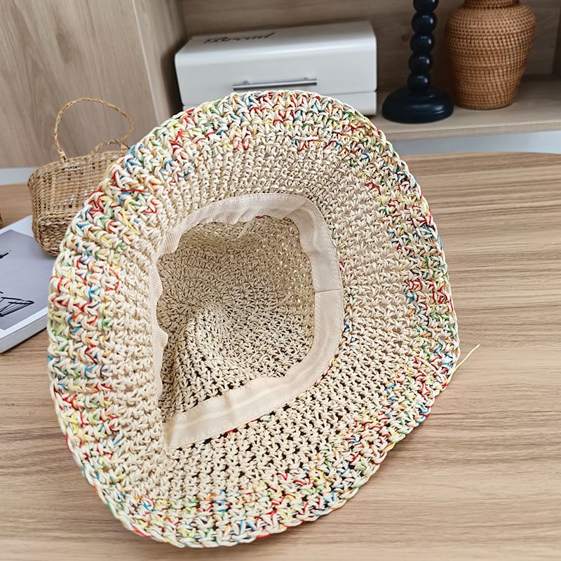 Bucket Straw Hat Melange