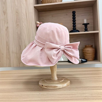 Bow Bucket Plain Hat