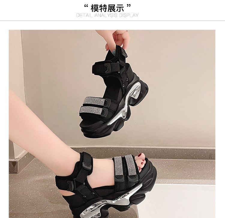 Wedge Sandals Rhinestone Platform