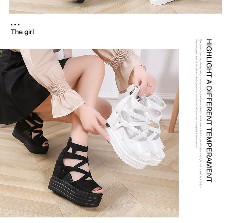 Sandals Wedge Plain Platform