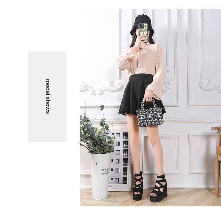 Sandals Wedge Plain Platform
