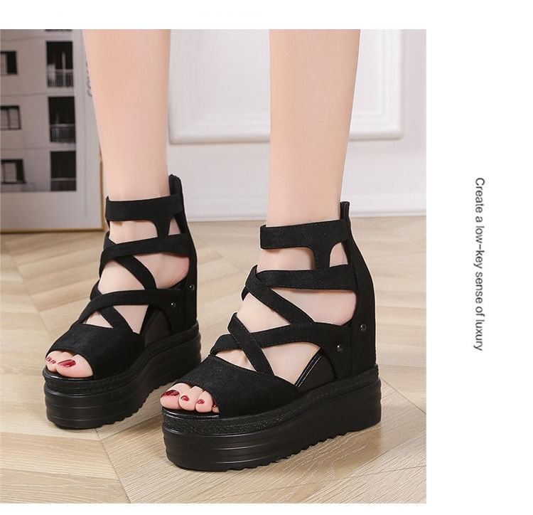 Sandals Wedge Plain Platform