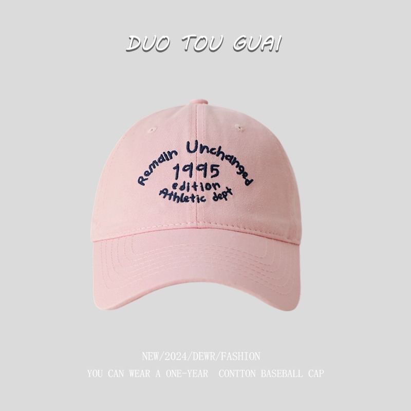 Embroidered Lettering Baseball Cap