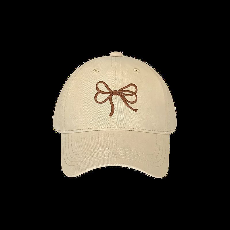 Embroidered Baseball Cap Bow