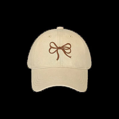 Embroidered Baseball Cap Bow