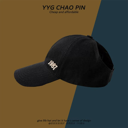 Baseball Top Cap Open Number Embroidered