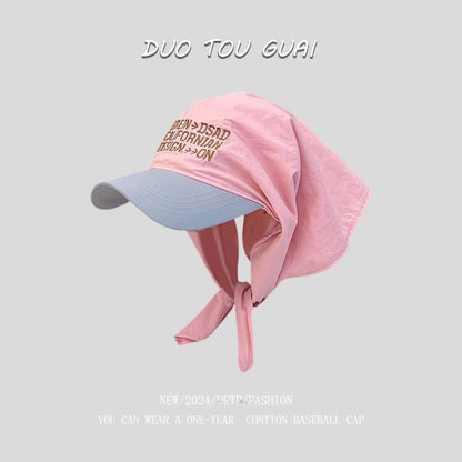 Tone with Baseball Headkerchief Cap Embroidered Two Lettering