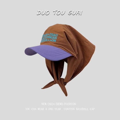Tone with Baseball Headkerchief Cap Embroidered Two Lettering