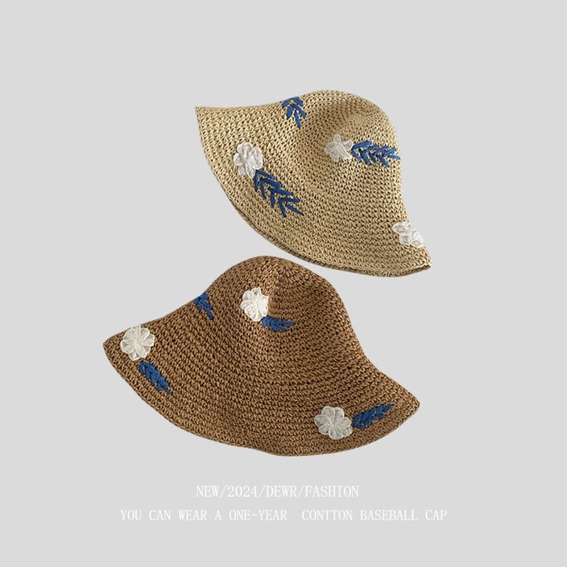 Accent Sun Floral Woven Hat
