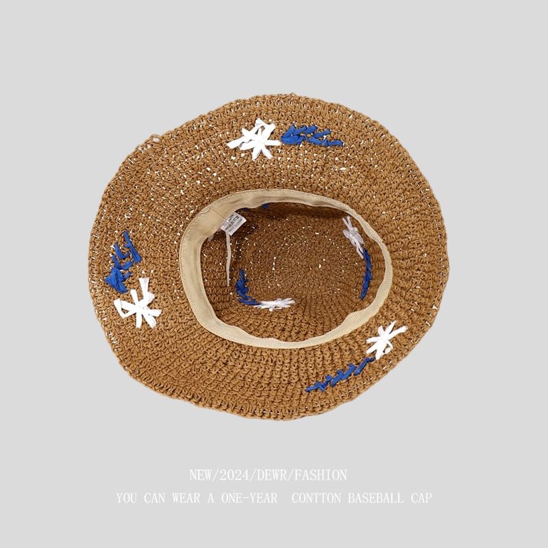 Accent Sun Floral Woven Hat