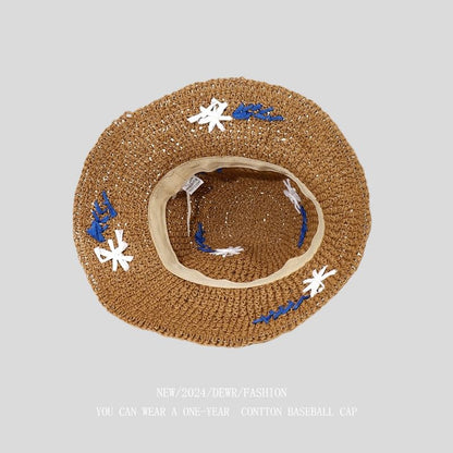 Accent Sun Floral Woven Hat