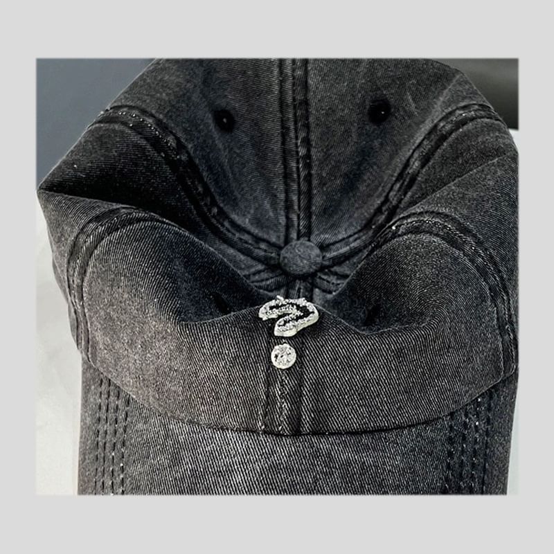 Cap Mark Distressed Question Baseball