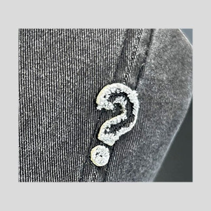 Cap Mark Distressed Question Baseball