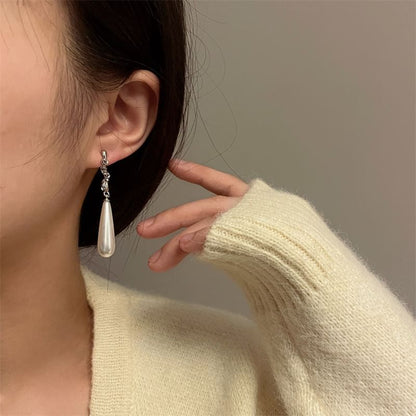 Alloy Earring Pearl Faux Dangle