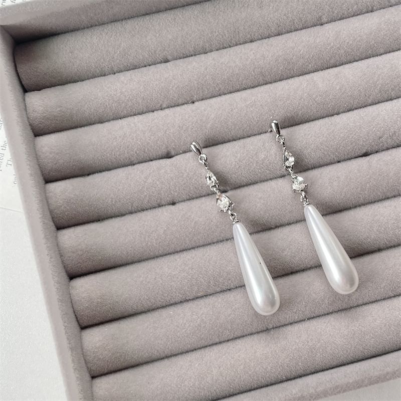 Alloy Earring Pearl Faux Dangle