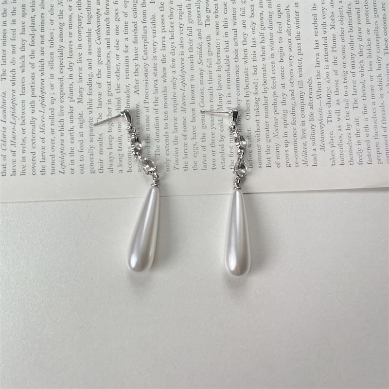Alloy Earring Pearl Faux Dangle