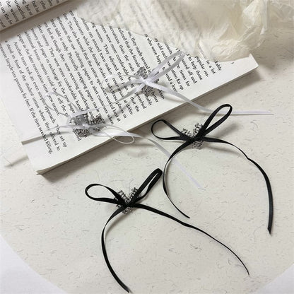 Heart Alloy Earring Stud Ribbon