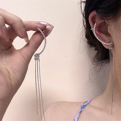 Cuff Ear Fringed Rhinestone