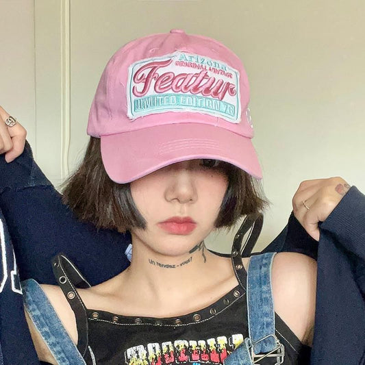 Cap Lettering Embroidered Baseball Applique