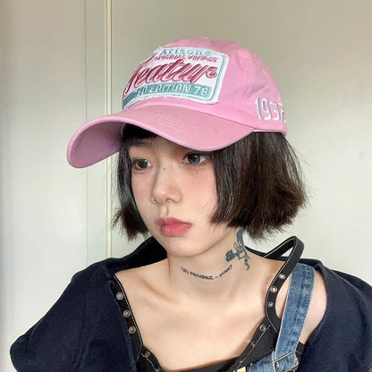 Cap Lettering Embroidered Baseball Applique