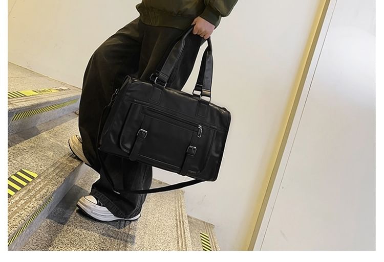 Plain Bag Leather Carryall Faux