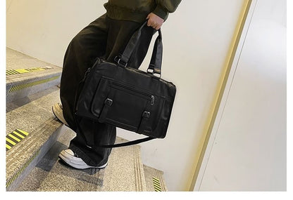 Plain Bag Leather Carryall Faux
