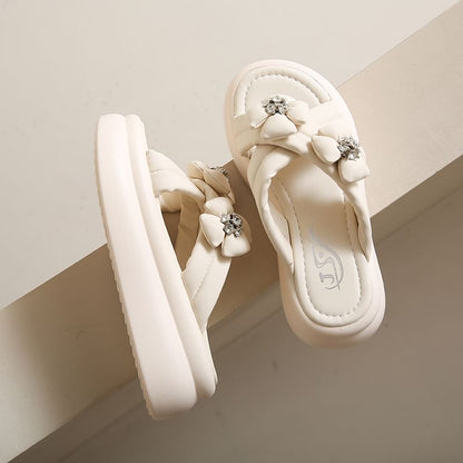 Flower Sandals Platform Slide