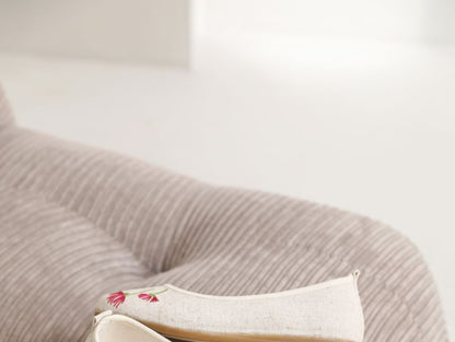 Flower Embroidered Flats