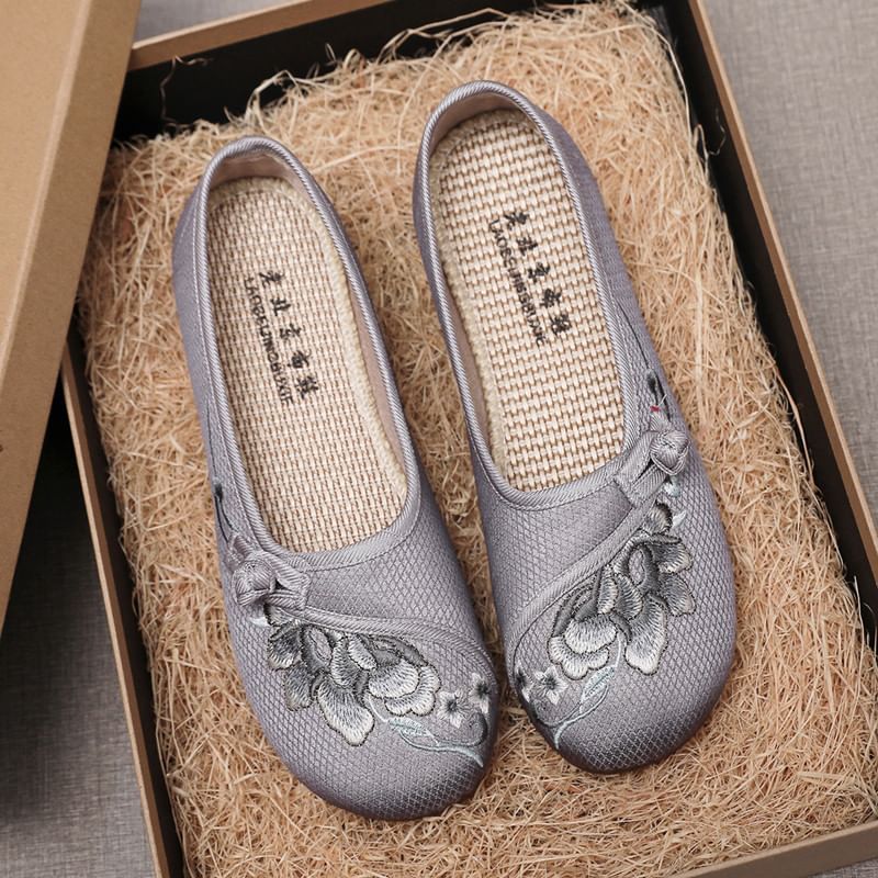 Flats Embroidered Flower