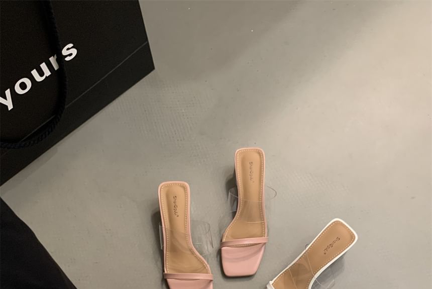 Sample Block Heel Slide Sandals
