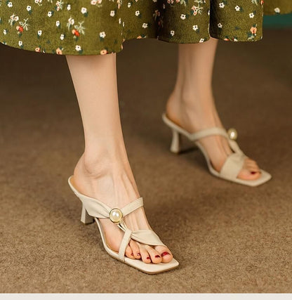 Sample High Waist Plain Slide Sandals