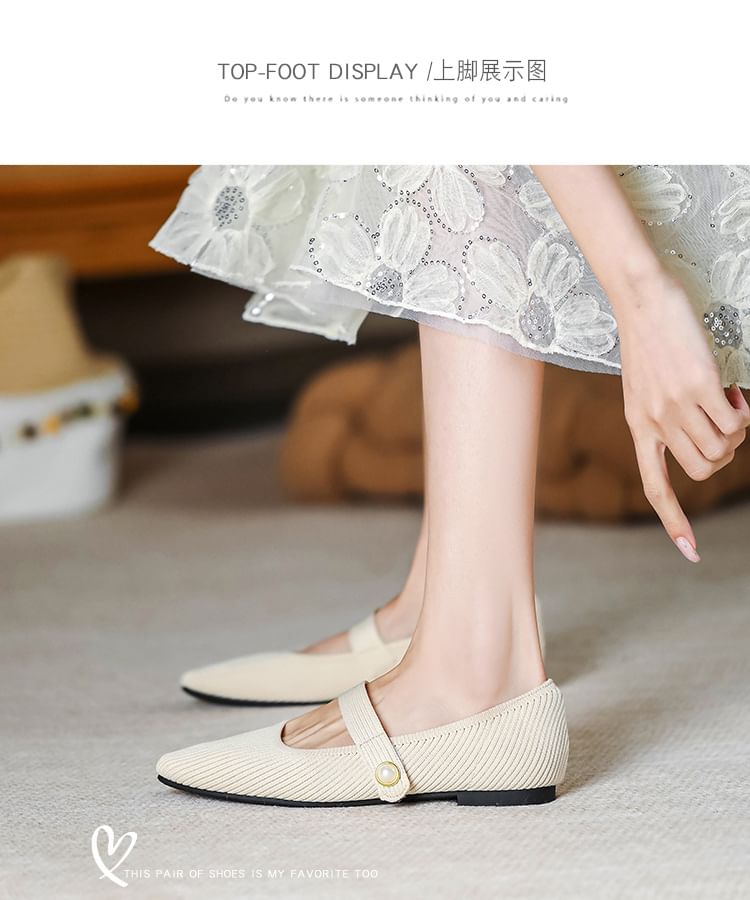 Jane Fabric Flats Plain Mary