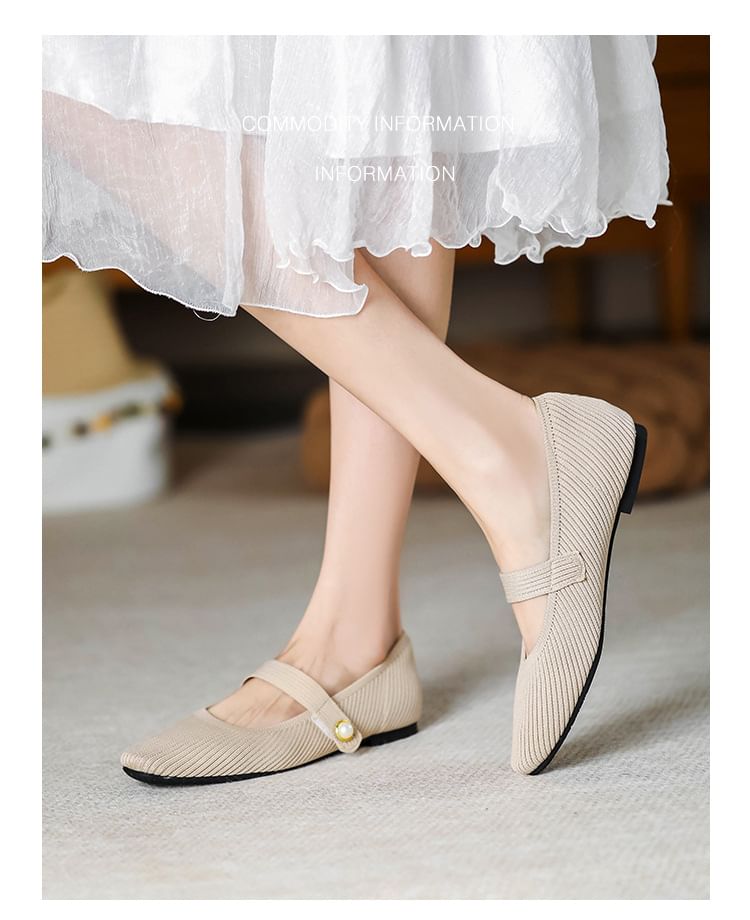 Jane Fabric Flats Plain Mary