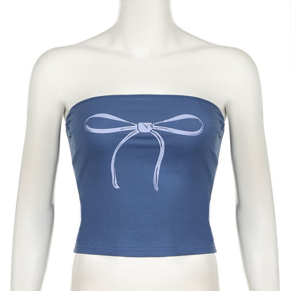 Tube Top Print Bow