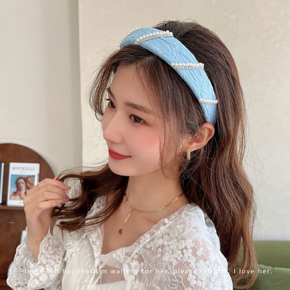 Flower Faux Pearl Hair Band (Various Designs)