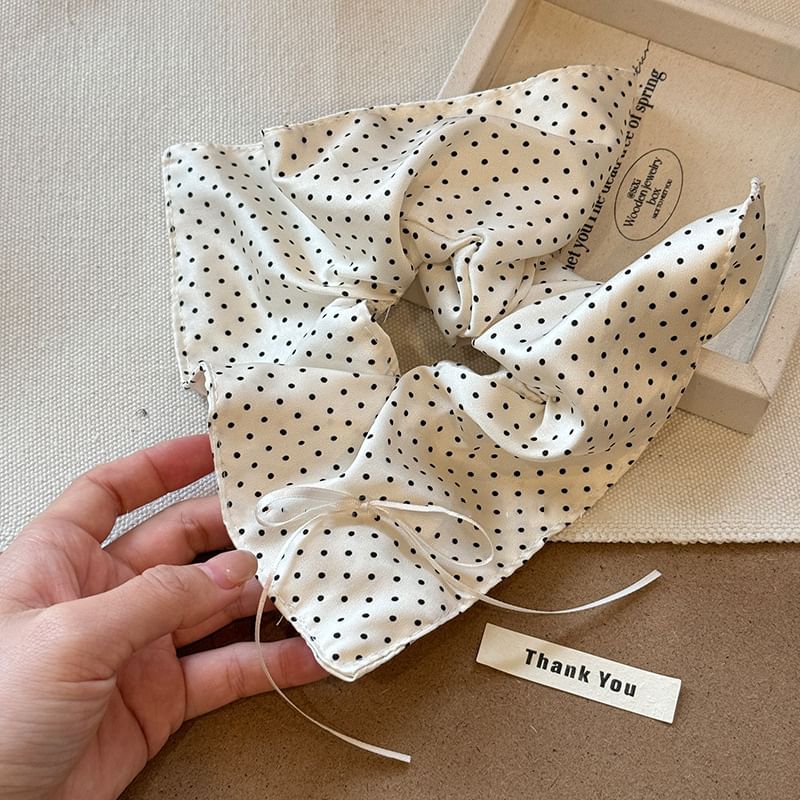 Lace Dotted Ribbon Hair Band Trim