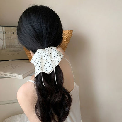 Lace Dotted Ribbon Hair Band Trim