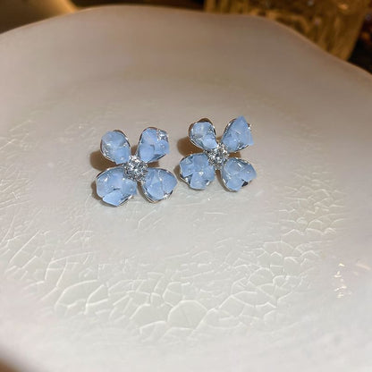 Faux Pearl / Butterfly / Floral Faux Crystal Alloy Stud Earring (Various Designs)