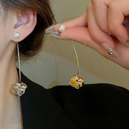 Floral Faux Pearl Alloy Dangle Earring