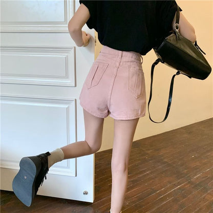 Skort Asymmetrical Waist Denim High