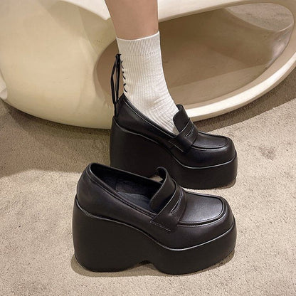 Pumps Penny Loafer Platform Wedge