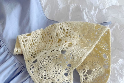 Crochet Knit Plain Headkerchief