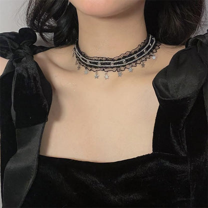 Choker Star Fringed Lace