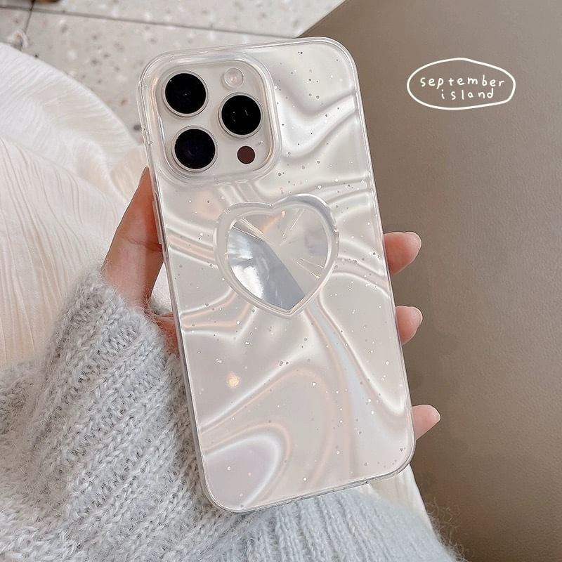 Holographic Phone Heart Case
